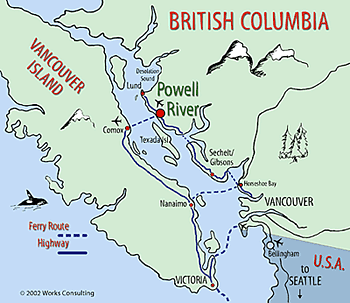 Powell River Map